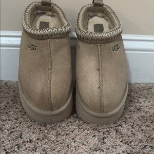 UGG Tan Suede Slip-On Shoes